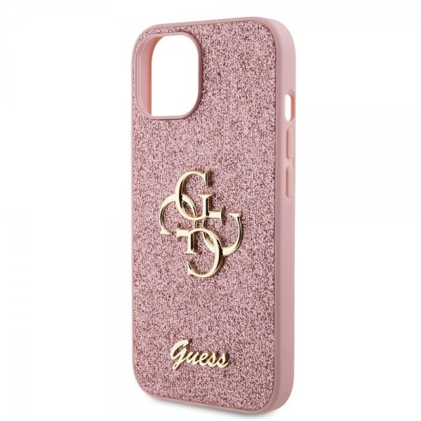 Guess iPhone 12/iPhone 12 Pro Kuori Fixed Glitter Pinkki