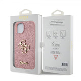Guess iPhone 12/iPhone 12 Pro Kuori Fixed Glitter Pinkki