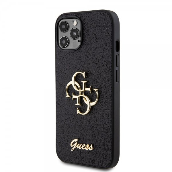 Guess iPhone 12/iPhone 12 Pro Kuoret Fixed Glitter Musta