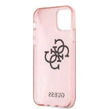 Guess iPhone 12/iPhone 12 Pro Kotelo Täysi Kimalle Ruusu