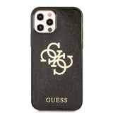 Guess iPhone 12/iPhone 12 Pro Kuori Täysin Glitter Musta