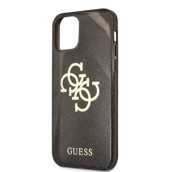 Guess iPhone 12/iPhone 12 Pro Kuori Täysin Glitter Musta