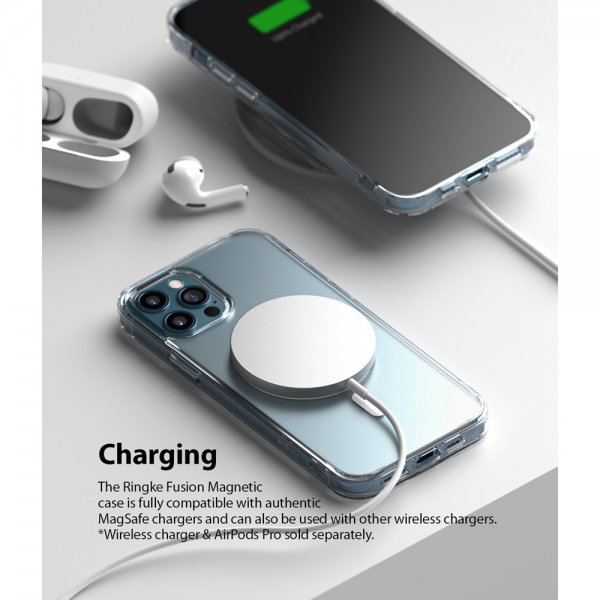 Ringke iPhone 12/iPhone 12 Pro Kuori Fusion Magnetic MagSafe Matta Läpinäkyvä