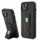 Ferrari iPhone 12/iPhone 12 Pro -suojakuori Grip Stand Function, musta