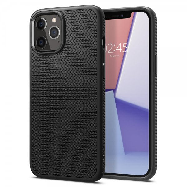 Spigen iPhone 12/iPhone 12 Pro Kuori Liquid Air Matte Black