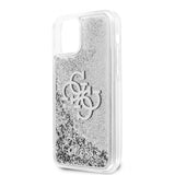 Guess iPhone 12/iPhone 12 Pro Glitter-suojakuori, kirkas hopea