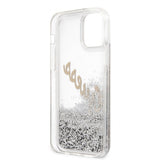 Guess iPhone 12/iPhone 12 Pro Kotelo Liquid Glitter Vintage Silver