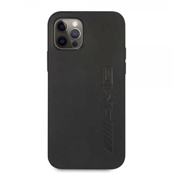 AMG iPhone 12/iPhone 12 Pro Suojakuori Logo Stamp Musta