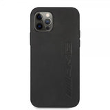 AMG iPhone 12/iPhone 12 Pro Suojakuori Logo Stamp Musta