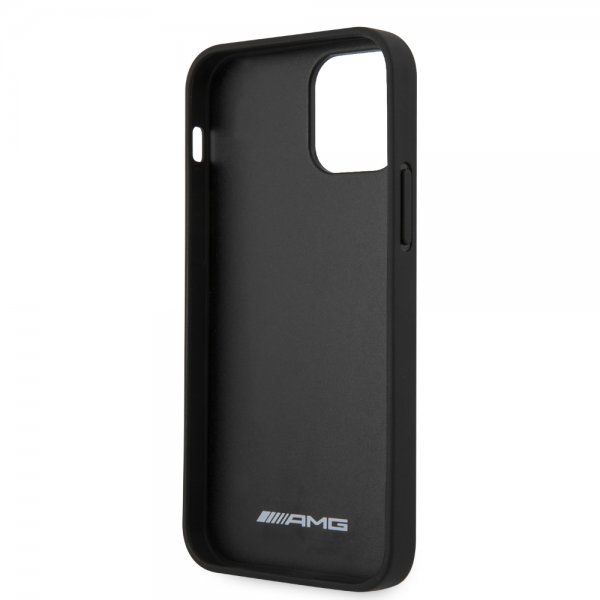 AMG iPhone 12/iPhone 12 Pro Suojakuori Logo Stamp Musta