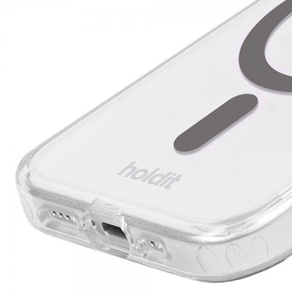 holdit iPhone 12/iPhone 12 Pro -kuori MagSafe Case Space Gray Transparent