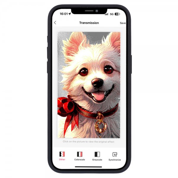 iPhone 12/iPhone 12 Pro Kuori integroidulla E Ink -näytöllä, musta