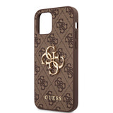Guess iPhone 12/iPhone 12 Pro Suojakuori Metal Logo, ruskea