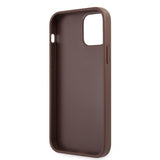 Guess iPhone 12/iPhone 12 Pro Suojakuori Metal Logo, ruskea