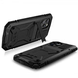 R-JUST iPhone 12/iPhone 12 Pro Kuori Metalli Iskunkestävä Musta