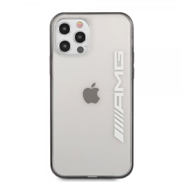 AMG iPhone 12/iPhone 12 Pro Kuori Metallinen Musta Läpinäkyvä
