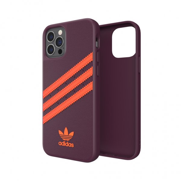 Adidas iPhone 12/iPhone 12 Pro Suojakuori Moulded Case PU Maroon/Solar Orange