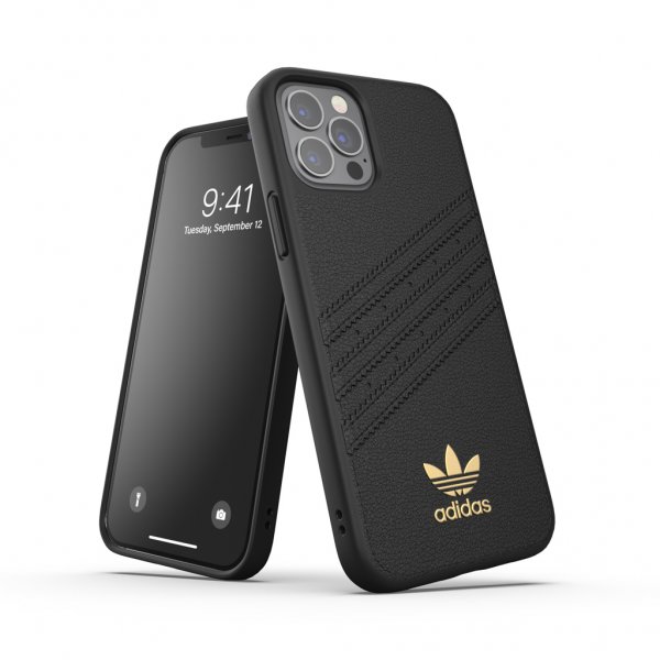 Adidas iPhone 12/iPhone 12 Pro Suojakuori Moulded Case PU Premium Musta