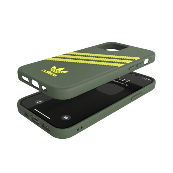 Adidas iPhone 12/iPhone 12 Pro Suojakuori Moulded Case PU Wild Pine/Acid Yellow