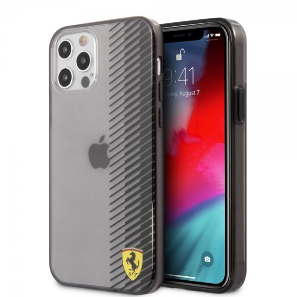 Ferrari iPhone 12/iPhone 12 Pro Suojakuori On Track Gradient Musta