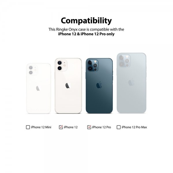 Ringke iPhone 12/iPhone 12 Pro -suojakuori Onyx Musta