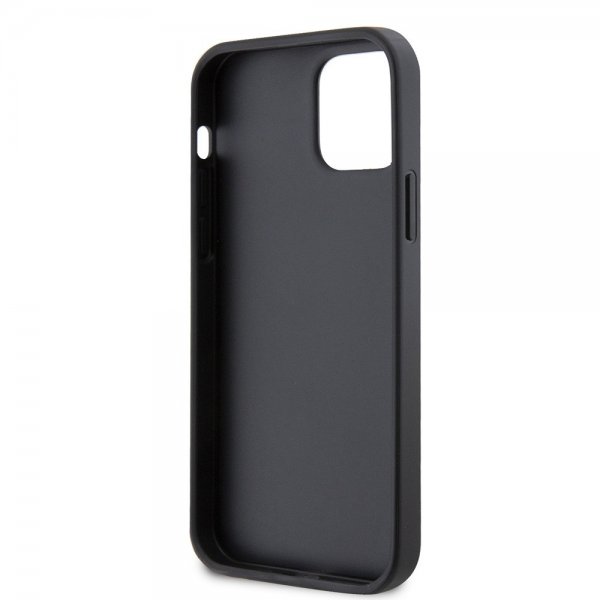 Guess iPhone 12/iPhone 12 Pro Kuori Perforated Glitter, musta
