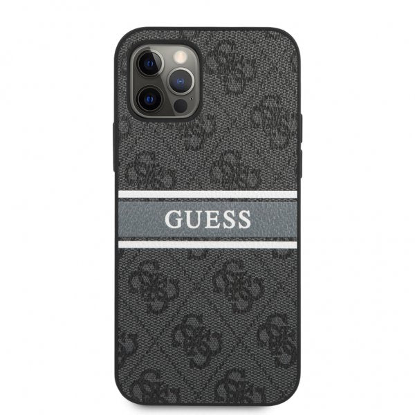 Guess iPhone 12/iPhone 12 Pro Kuoret Printed Stripe Harmaa