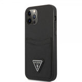 Guess iPhone 12/iPhone 12 Pro Suojakuori Saffiano Double Cardslot Musta