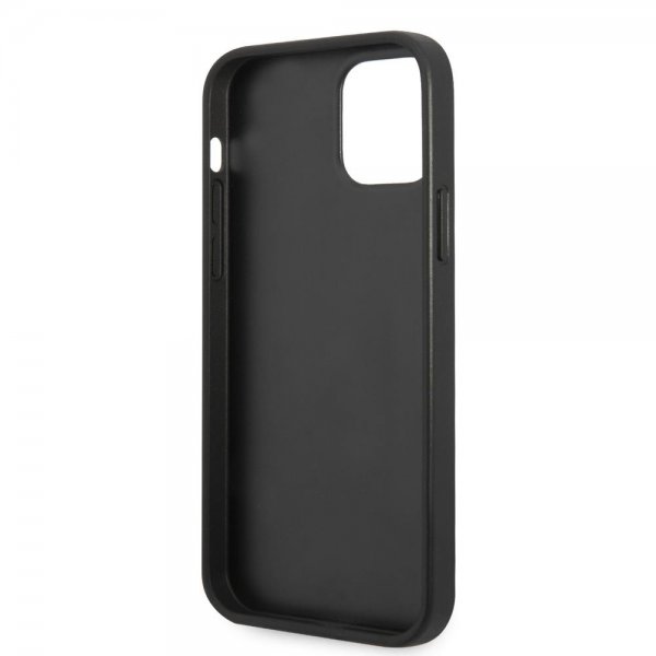 Guess iPhone 12/iPhone 12 Pro Suojakuori Saffiano Double Cardslot Musta