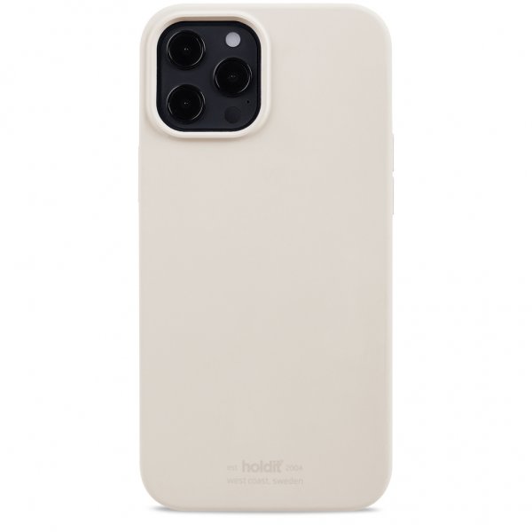 holdit iPhone 12/iPhone 12 Pro Kuori Silikoni Light Beige