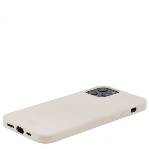 holdit iPhone 12/iPhone 12 Pro Kuori Silikoni Light Beige