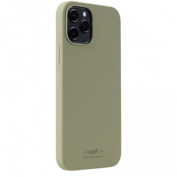holdit iPhone 12/iPhone 12 Pro Kuori Silikoni Khaki Green