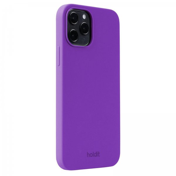 holdit iPhone 12/iPhone 12 Pro -kuori silikonia, kirkkaan violetti
