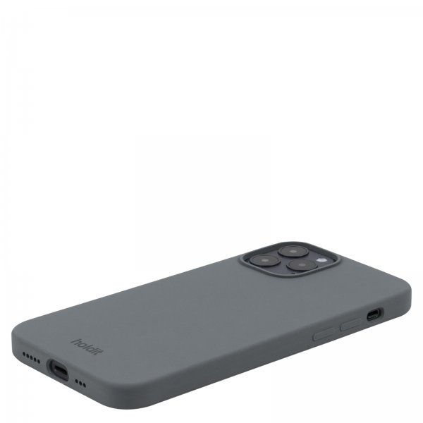 holdit iPhone 12/iPhone 12 Pro Kuori Silikoni Space Gray