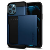 Spigen iPhone 12/iPhone 12 Pro Kuori Slim Armor CS Navy Blue