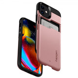 Spigen iPhone 12/iPhone 12 Pro Kuori Slim Armor CS Ruusukulta