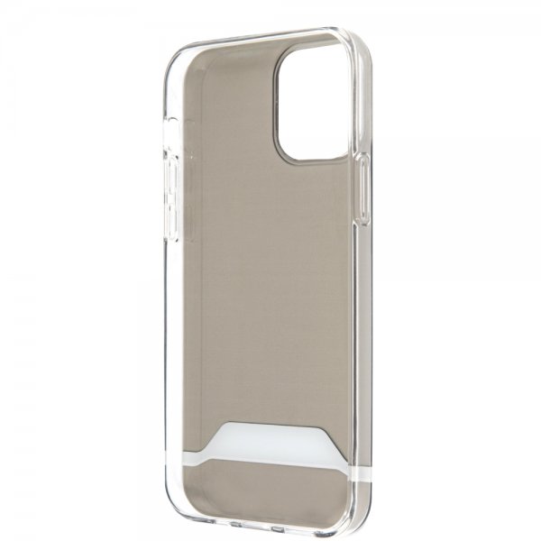 AMG iPhone 12/iPhone 12 Pro Suojakuori Stripes Horizontal Läpinäkyvä Musta