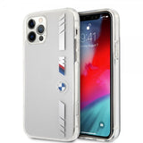 BMW iPhone 12/iPhone 12 Pro Suojakuori Stripes Silver Transparent