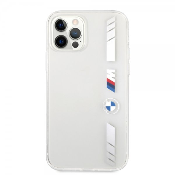 BMW iPhone 12/iPhone 12 Pro Suojakuori Stripes Silver Transparent