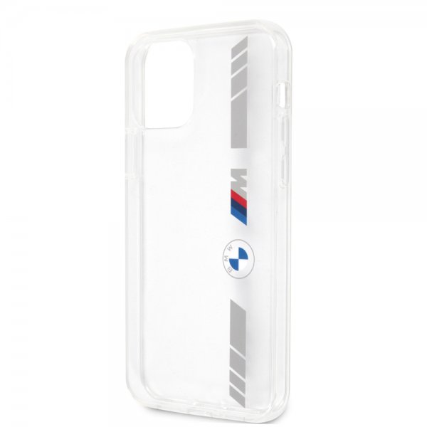 BMW iPhone 12/iPhone 12 Pro Suojakuori Stripes Silver Transparent