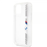 BMW iPhone 12/iPhone 12 Pro Suojakuori Stripes Silver Transparent