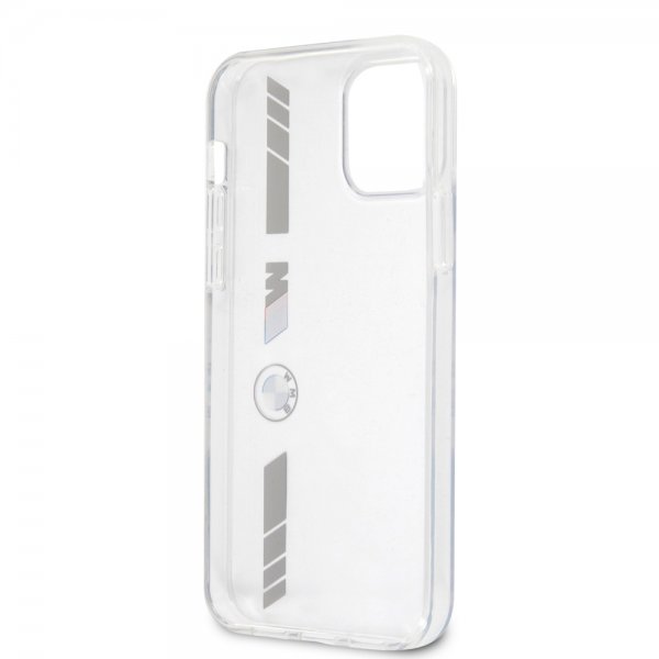 BMW iPhone 12/iPhone 12 Pro Suojakuori Stripes Silver Transparent