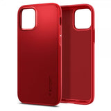 Spigen iPhone 12/iPhone 12 Pro Kuori Thin Fit Punainen