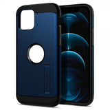 Spigen iPhone 12/iPhone 12 Pro -suojakuori, Tough Armor Navy Blue