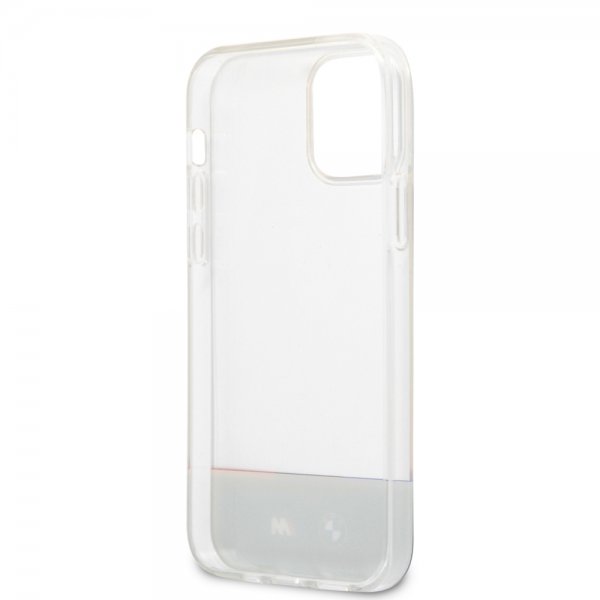 BMW iPhone 12/iPhone 12 Pro Suojakuori Tricolor Stripe Transparent