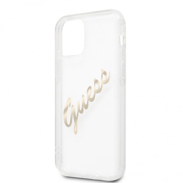 Guess iPhone 12/iPhone 12 Pro Kuori Vintage Script Kulta Kirkas