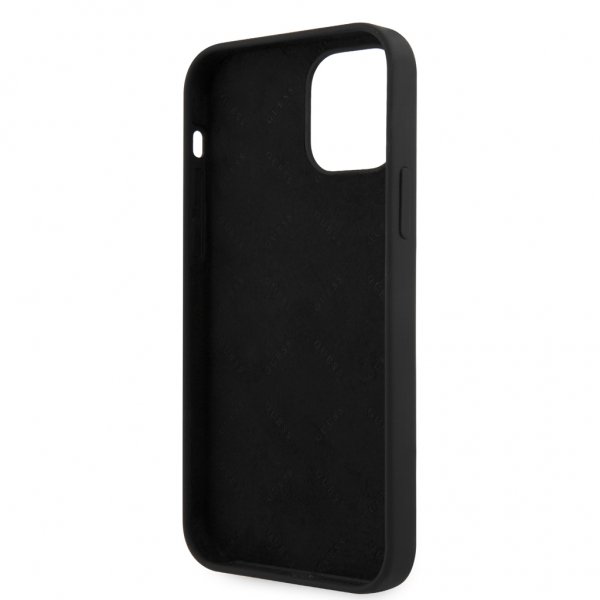 Guess iPhone 12/iPhone 12 Pro Vintage Silikonikuori Musta