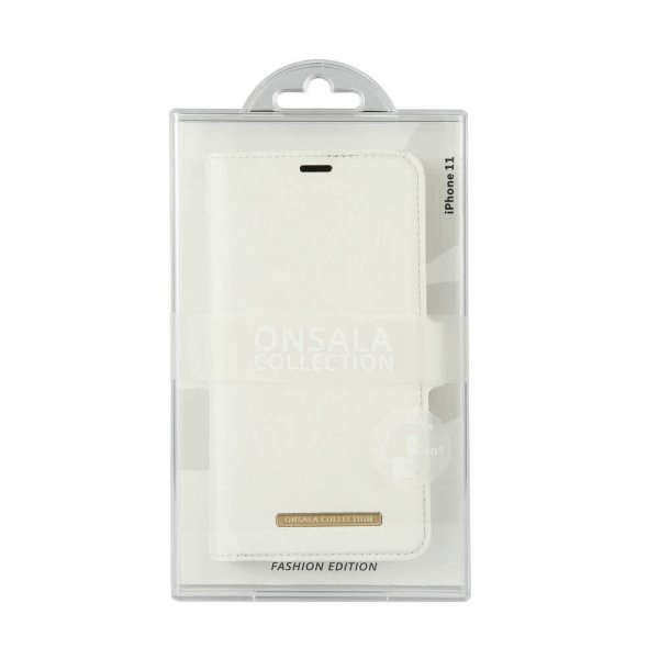 Onsala iPhone 12/iPhone 12 Pro Kotelo Fashion Edition Irrotettava Kuori Saffiano White