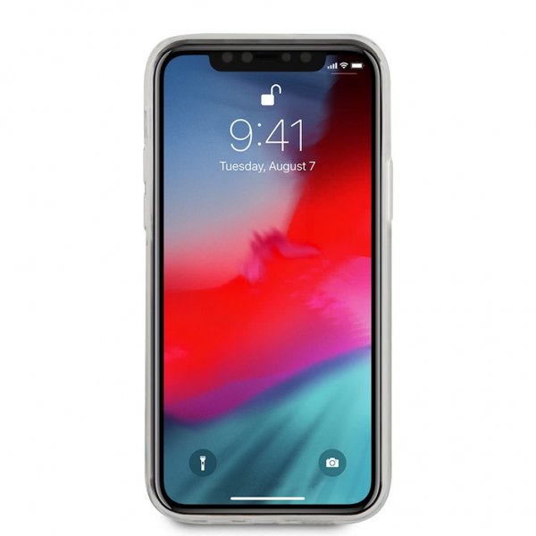 Guess iPhone 12/iPhone 12 Pro Suojakuori Denim Triangle Vaaleansininen