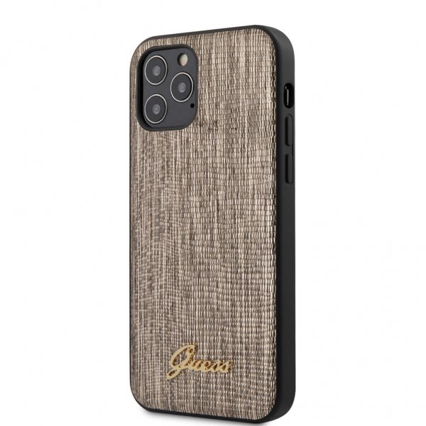 Guess iPhone 12/iPhone 12 Pro Suojakuori Lizard Kulta